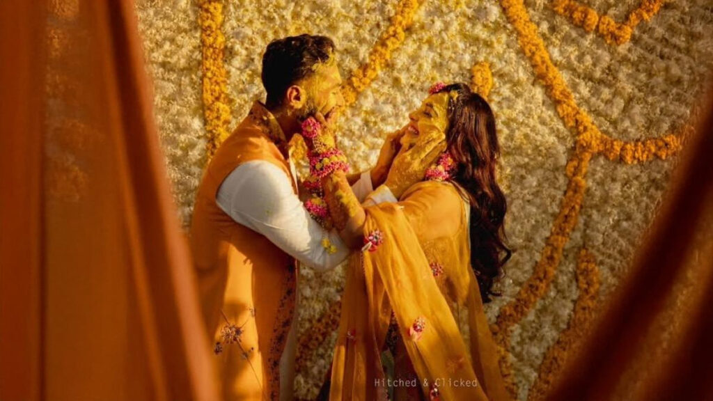 Applying Turmeric to the Bride And Groom